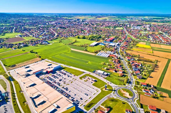 Stadt Koprivnica Luftaufnahme Region Podravina Kroatien — Stockfoto