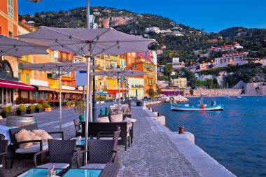 VILLEFRANCHE sur Mer pastoral Fransız Rivierası akşam Oda, Alpes-Maritimes bölgesini Fransa
