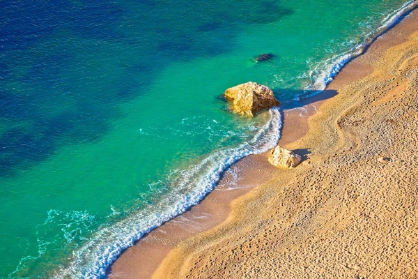 Idilliaca Costa Azzurra Spiaggia Vista Aerea Villefranche Sur Mer Francia — Foto Stock