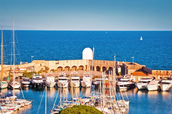 Haven Port Vauban Antibes Uitzicht Middellandse Zee Zuid Frankrijk — Stockfoto