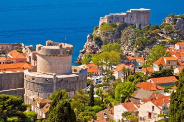 Dubrovnik duvarların ve Minceta tower görünüm