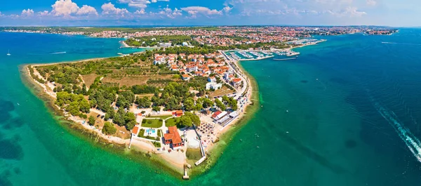 Puntamika poloostrov Zadar letecký panoramatický pohled — Stock fotografie
