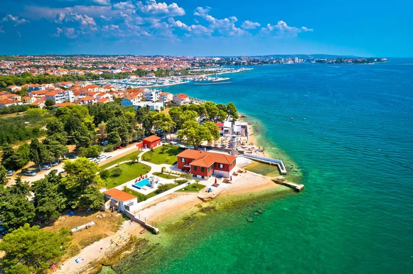 Cidade de Zadar vista aérea de verão — Fotografia de Stock