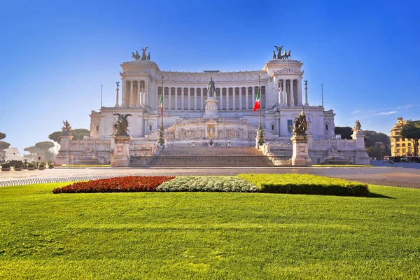 Piazza Venezia plein in Rome Altare della Patria uitzicht — Stockfoto