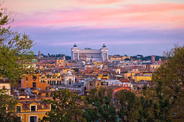 Róma színes városkép naplemente kilátás — Stock Fotó