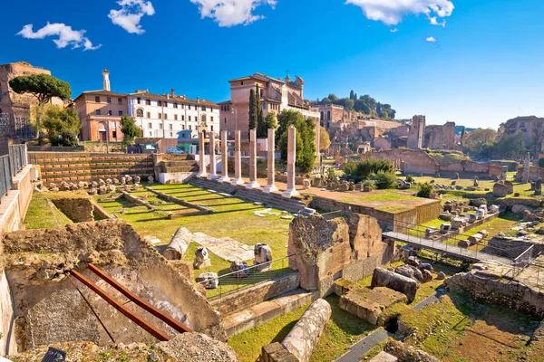 Roma Antiga Fórum Românico e Palatino colina vista cênica — Fotografia de Stock