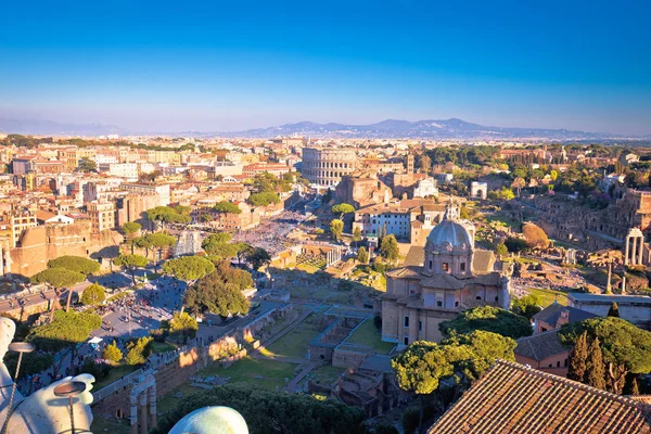 Roma storica veduta aerea del paesaggio urbano — Foto Stock