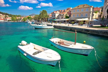 Cavtat görünümünün turkuaz waterfront