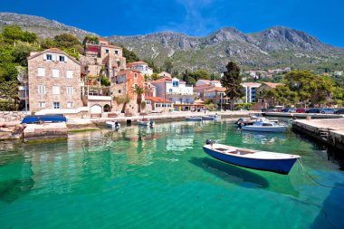 Dubrovnik takımadası manzaralı Idyllic köyü Mlini