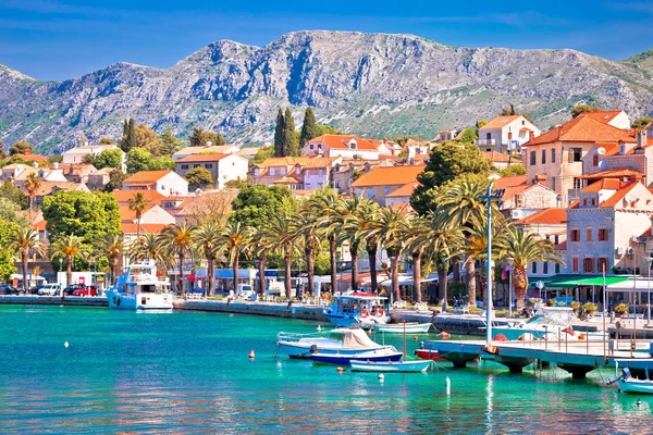 Stadt Cavtat bunte Adria Blick auf das Wasser — Stockfoto