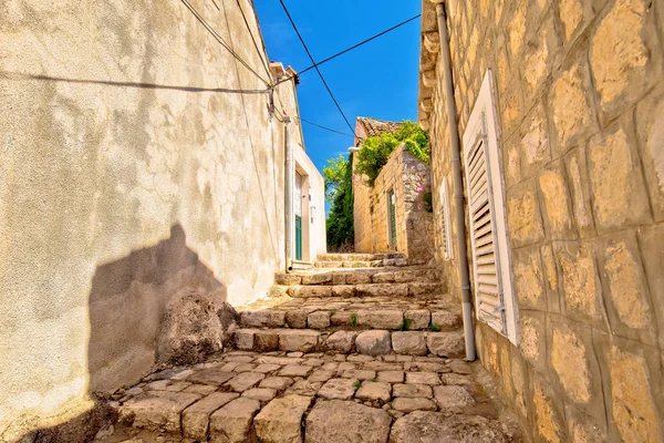 Old stone narrow street of Cavtat — Stock Photo, Image