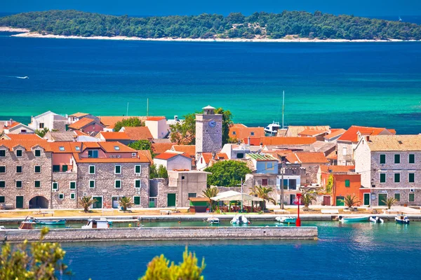 Isola di Krapanj villaggio aereo vista panoramica — Foto Stock