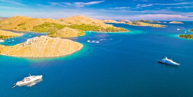 Kornati milli parkı yatçılık turistik hedef havadan görünümü
