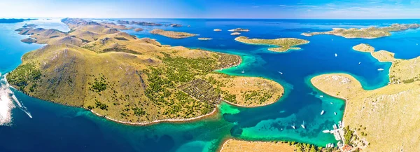 Increíble parque nacional Islas Kornati archipiélago aeri panorámico —  Fotos de Stock