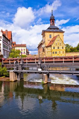 Bamberg. Bamberg Eski Şehir Salonunun Manzarası (Altes Rathaus)