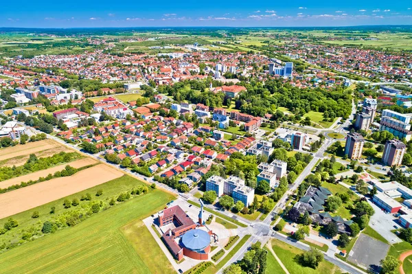 Ciudad Cakovec Vista Aérea Región Medjimurje Del Norte Croacia — Foto de Stock