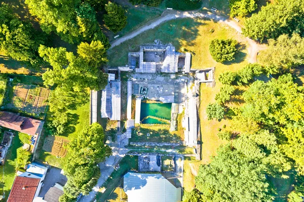克罗地亚Zagorje地区Varazdinske Toplice镇古罗马温泉遗址的空中景观 — 图库照片