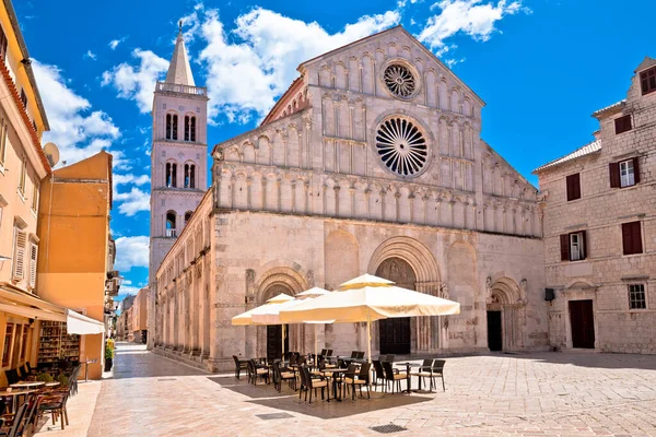 Zara Storica Piazza Cattedrale Zara Vista Strada Dalmazia Regione Dei — Foto Stock