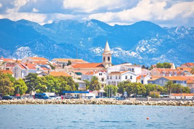 Novalja liman manzaralı kasabası, Pag Adası, Hırvatistan