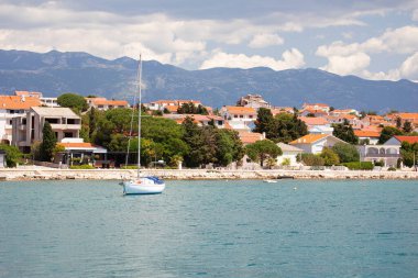Novalja liman manzaralı kasabası, Pag Adası, Hırvatistan
