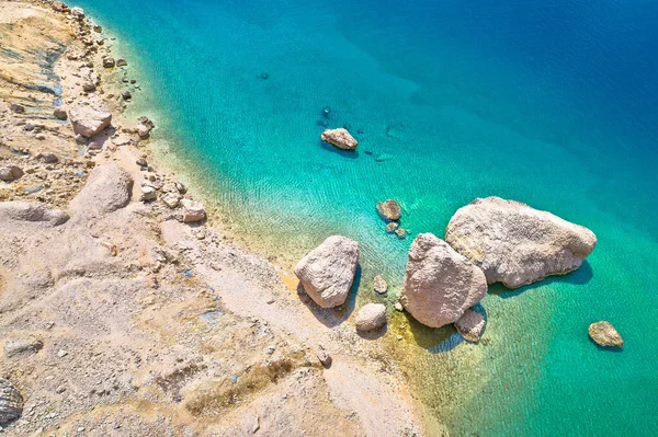 Metajna Isola Pag Famosa Spiaggia Beritnica Nel Deserto Pietra Incredibile — Foto Stock