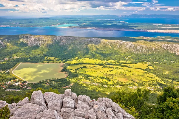 Vinodol Völgy Tribalj Kilátás Mahavica Szempontból Kvarner Öböl Régió Horvátország — Stock Fotó