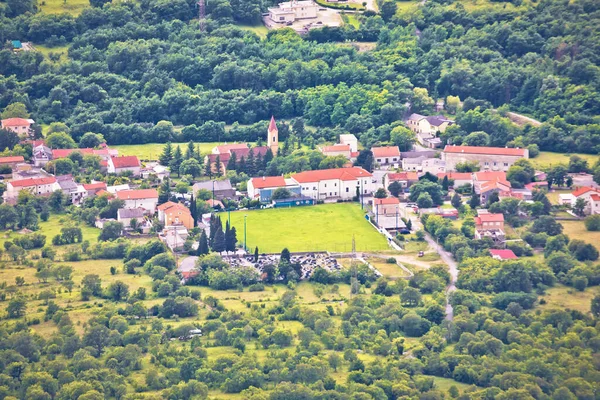 Dorf Tribalj Vinodol Tal Luftaufnahme Kvarner Bucht Kroatien — Stockfoto