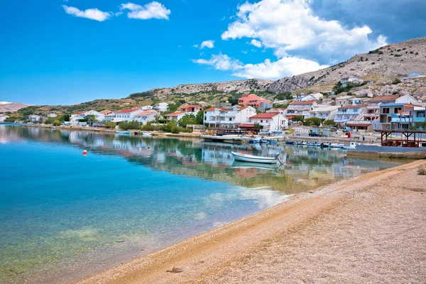 Idyllic Coastal Village Metajna Beach Waterfront View Island Pag Dalmatia — Stock Photo, Image