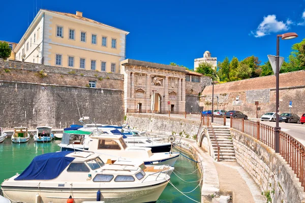 Zadar Portão Cidade Fosa Muralhas Cidade Vista Zadar Região Dalmácia — Fotografia de Stock