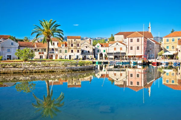 Hvar Oude Binnenstad Van Vrboska Uitzicht Het Water Eiland Hvar — Stockfoto