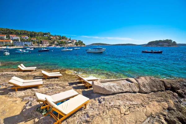 Ilha Hvar Vista Verão Dalmácia Arquipélago Croati — Fotografia de Stock