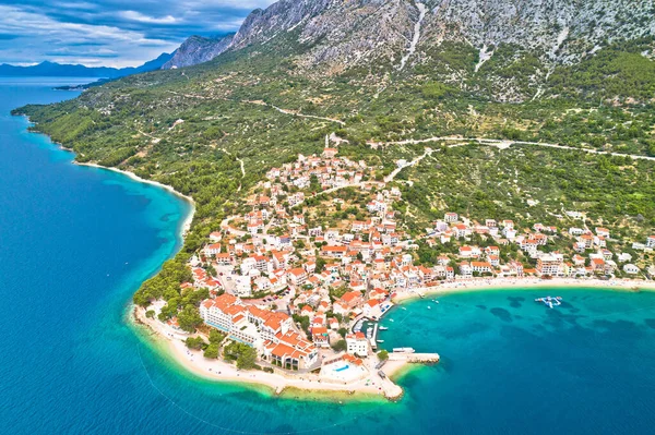 Igrane Dorp Aan Makarska Riviera Biokovo Berg Uitzicht Dalmatië Regio — Stockfoto
