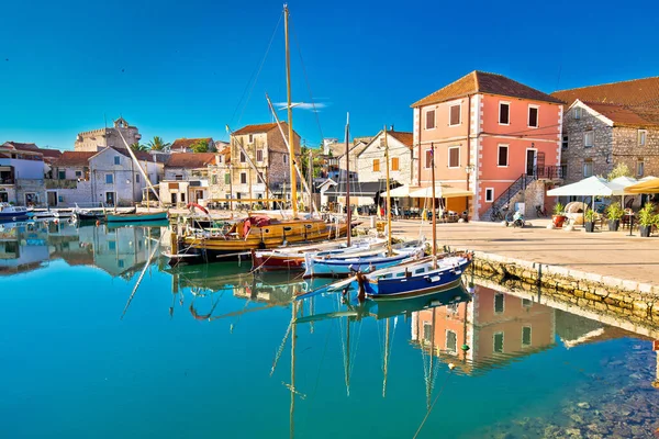 Cidade Vrboska Ilha Hvar Vista Para Mar Arquipélago Dalmácia Croácia — Fotografia de Stock