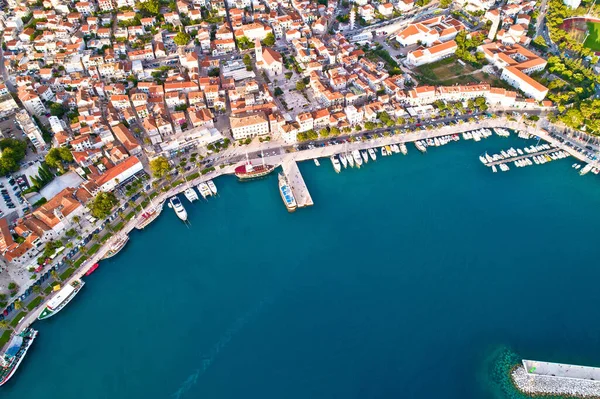 Makarska Tourist City Makarska Waterfront Aerial View Dalmatia Archipelago Croatia — Stock Photo, Image