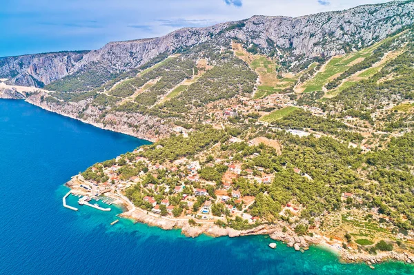 Pueblo Sveta Nedjelja Isla Hvar Paisaje Vista Aérea Archipiélago Dalmacia —  Fotos de Stock