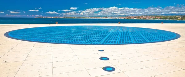 Zadar Famous Greetings Sun Zadar Solar Powered Tourist Installation Panoramic — Stock Photo, Image