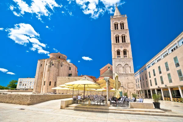 Place Historique Zadar Cathédrale Donat Vue Région Dalmatie Croatie — Photo