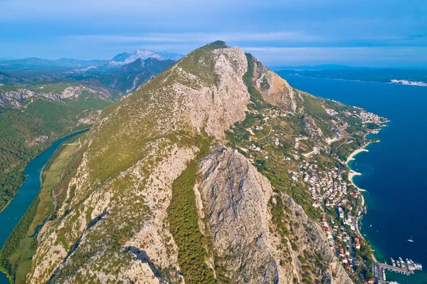Cetina Rivier Canyon Adriatische Zee Biokovo Berg Uitzicht Omis Dalmatië — Stockfoto