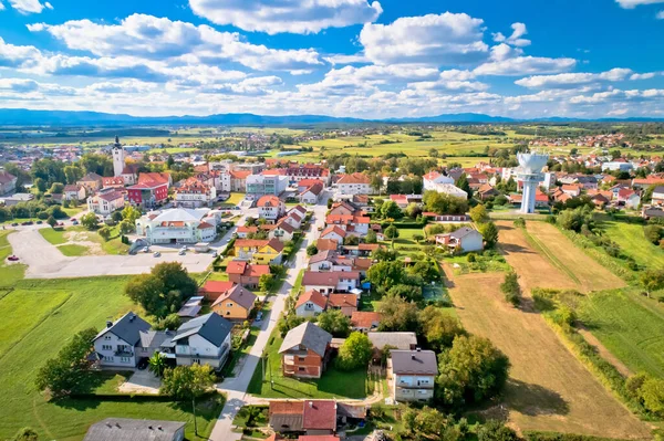 Stadt Vrbovec Malerische Luftaufnahme Region Prigorje Kroatien — Stockfoto