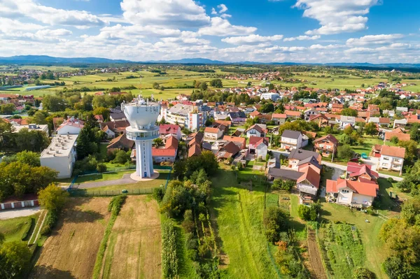 Stadt Vrbovec Malerische Luftaufnahme Region Prigorje Kroatien — Stockfoto