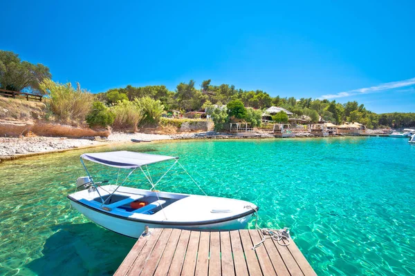 Geweldige Turquoise Strand Zomer Recreatieve Bestemming Pakleni Otoci Archipel Dalmatië — Stockfoto