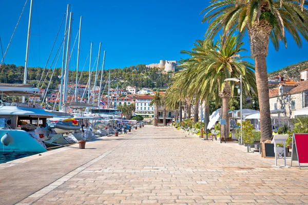 Hvar Yachting Waterfront Harbor View Dalmatia Region Croatia — стокове фото