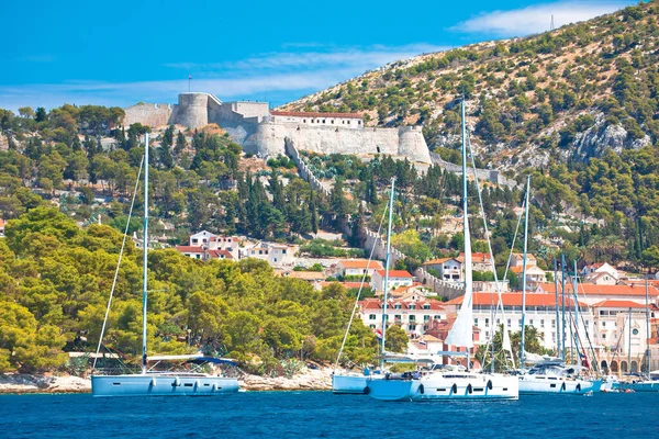 Town Hvar Fortica Fortress View Sea Dalmatia Archipelago Croatia — Stock Photo, Image