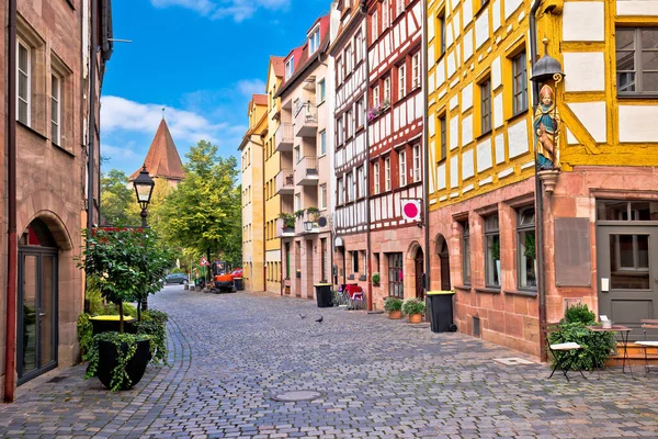 Het Nurnberg Beroemde Weissgerbergasse Historische Straat Neurenberg Oude Stad Uitzicht — Stockfoto