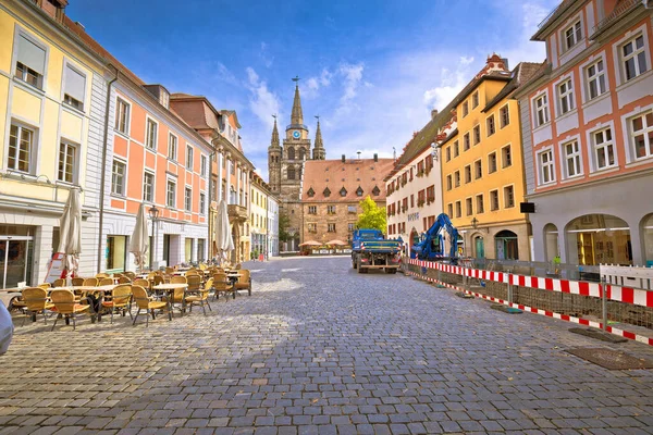 Ansbach Vagyok Óváros Ansbach Festői Tér Kilátás Bajorország Régió Németország — Stock Fotó