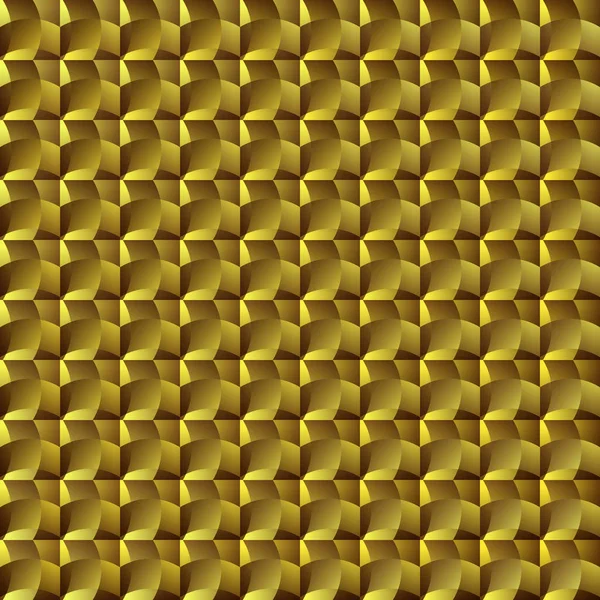 Motivo Mosaico Geometrico Dorato Senza Cuciture Sfondo Grafico Onda Oro — Vettoriale Stock