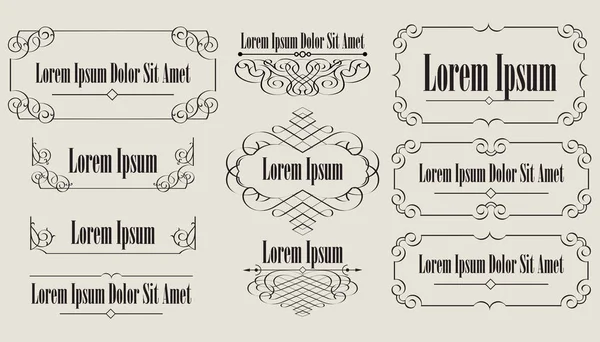 Collection of calligraphic vintage elements — Stock Illustration Collection of calligraphic vintage elements Stock Illustration