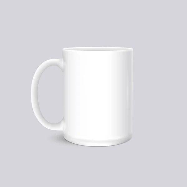 Фотография из белой чашки на сером фоне — стоковый вектор