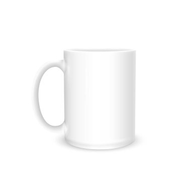 Beyaz arka plan üzerinde izole Fincan fotoğraf gerçekçi beyaz