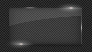 Cam plaka, cam afiş, cam çerçeve şeffaf b izole